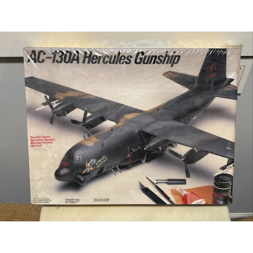 Testors AC-130A Hercules Gunship Plane 1/72 Scale Model Kit Factory Sealed Rare